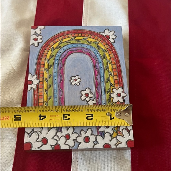 Rainbow and daisy wood wall block - Picture 7 of 10